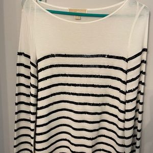 Michael Kors Sequin Striped Top
